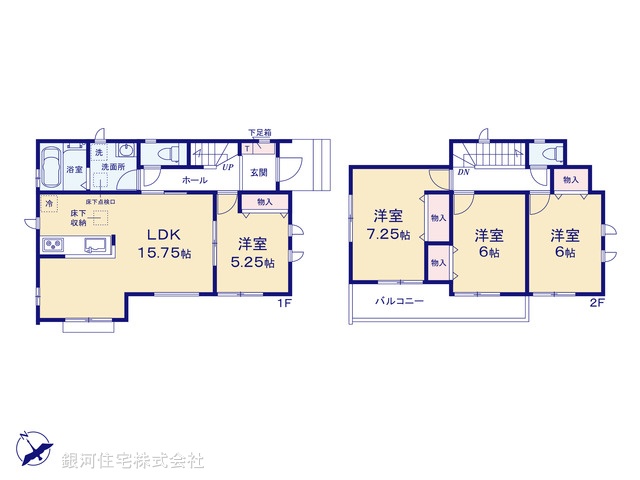 G00396830 千葉県千葉市稲毛区園生町 新築一戸建て 3890万円【間取図】