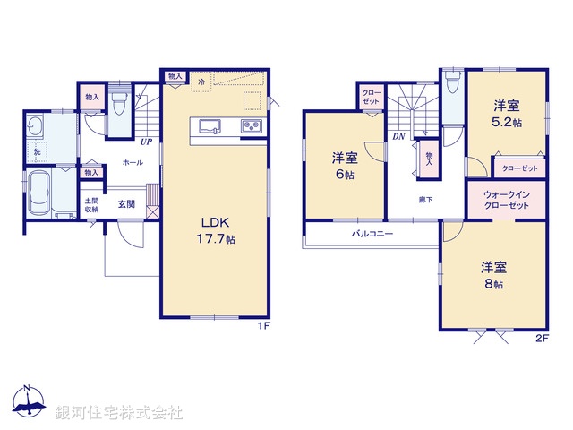 G00396884 埼玉県久喜市葛梅 新築一戸建て 2830万円【間取図】