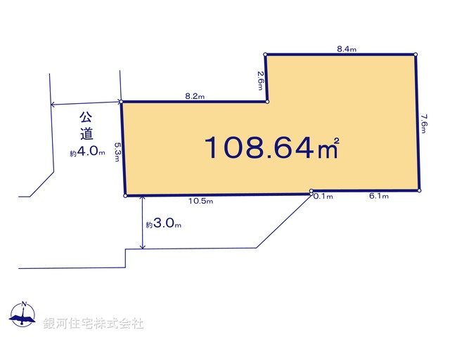 G00396887 東京都練馬区大泉町１丁目 土地 4650万円【区画図】