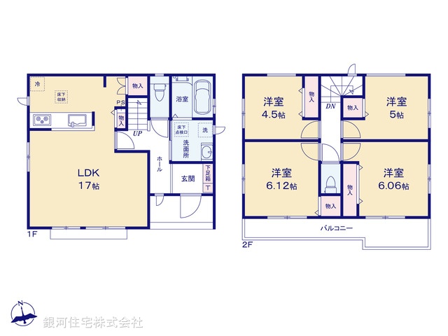 G00396894 神奈川県相模原市中央区上溝 新築一戸建て 2790万円【間取図】
