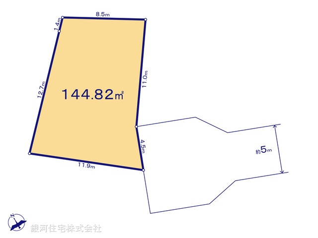 G00396916 千葉県柏市戸張 土地 1650万円【区画図】