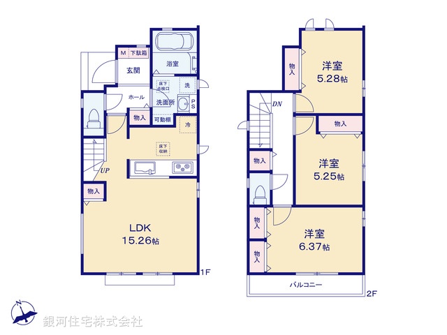 G00396955 千葉県市川市国府台４丁目 新築一戸建て 4490万円【間取図】