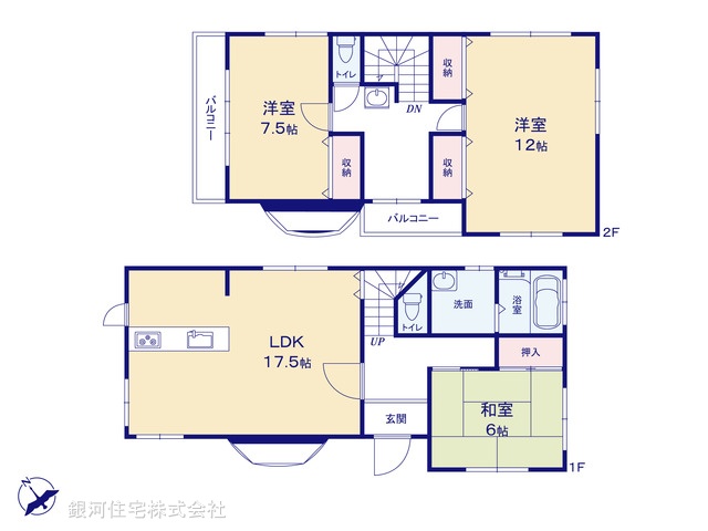G00396959 埼玉県越谷市七左町５丁目 中古一戸建て 2799万円【間取図】