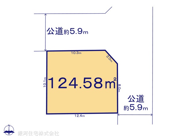 G00396964 千葉県我孫子市湖北台２丁目 土地 1950万円【区画図】