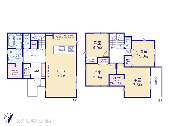 G00396990 東京都町田市金井８丁目 新築一戸建て 5298万円【間取図】