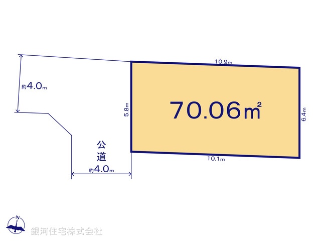 G00396995 東京都国分寺市本町４丁目 土地 7248万円【区画図】