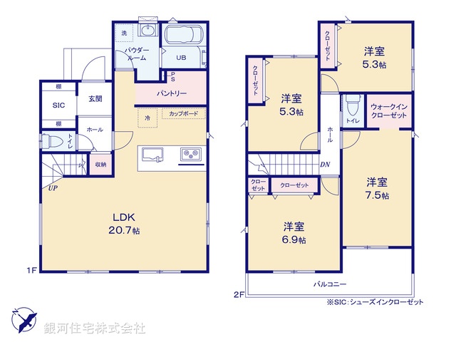 G00397006 東京都町田市真光寺２丁目 新築一戸建て 5790万円【間取図】