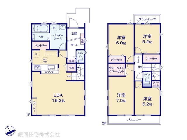 G00397022 千葉県習志野市香澄５丁目 新築一戸建て 4999万円【間取図】