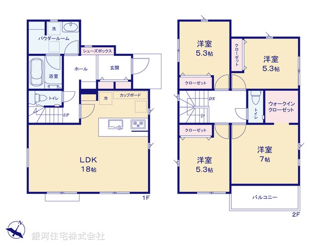 G00397099 東京都町田市金井１丁目 新築一戸建て 5180万円【間取図】