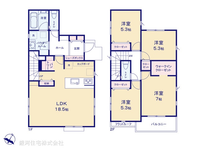 G00397101 東京都町田市金井１丁目 新築一戸建て 5280万円【間取図】