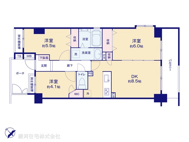 G00397115 東京都足立区江北４丁目 中古マンション 4580万円【間取図】