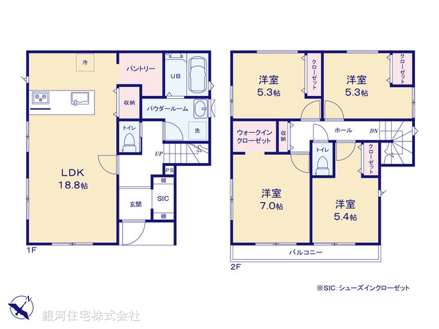G00397165 神奈川県横浜市鶴見区駒岡１丁目 新築一戸建て 5590万円【間取図】