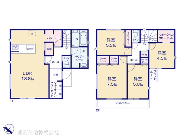 G00397166 神奈川県横浜市鶴見区駒岡１丁目 新築一戸建て 5590万円【間取図】