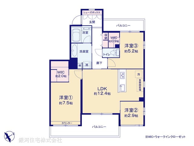 G00397169 東京都新宿区市谷仲之町 中古マンション 1億3499万円【間取図】