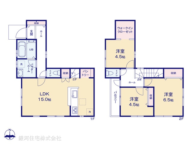 G00397232 神奈川県相模原市南区磯部 新築一戸建て 2980万円【間取図】