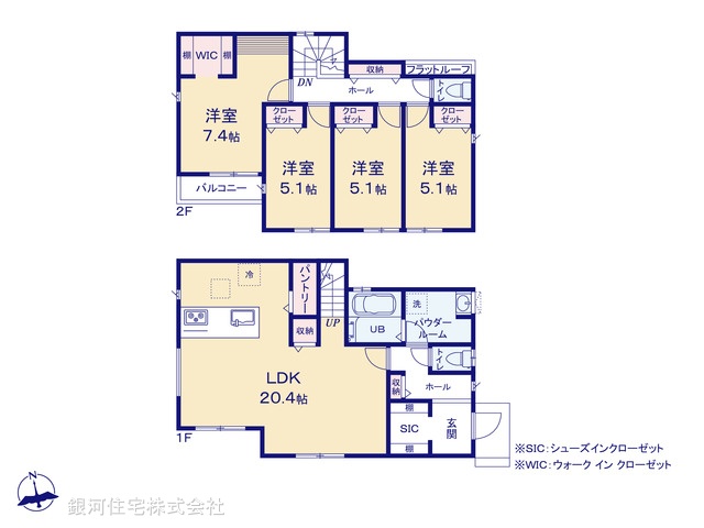 G00397245 神奈川県横浜市保土ヶ谷区仏向町 新築一戸建て 4890万円【間取図】