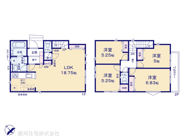 G00397274 東京都羽村市小作台５丁目 新築一戸建て 4180万円【間取図】