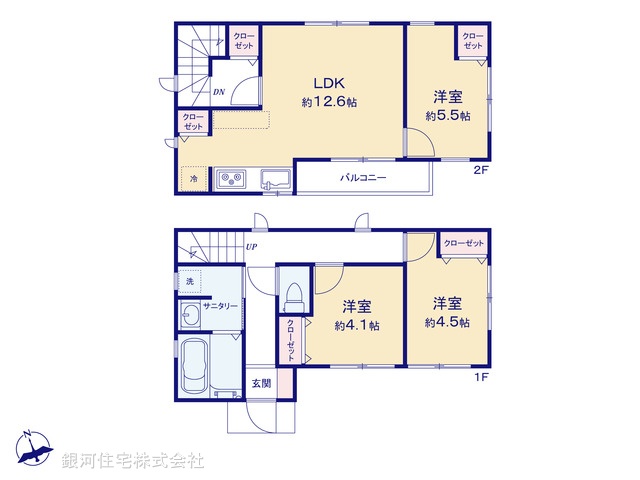 G00397277 神奈川県横浜市南区中里４丁目 新築一戸建て 3480万円【間取図】