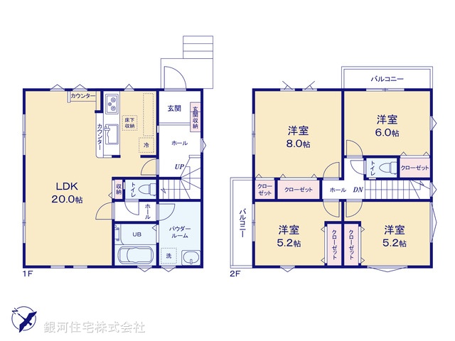 G00397285 千葉県柏市藤心４丁目 新築一戸建て 3999万円【間取図】