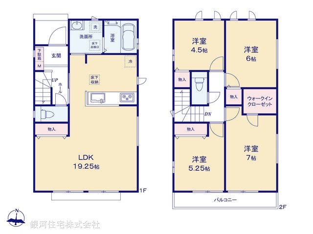 G00397319 東京都三鷹市大沢３丁目 新築一戸建て 6790万円【間取図】