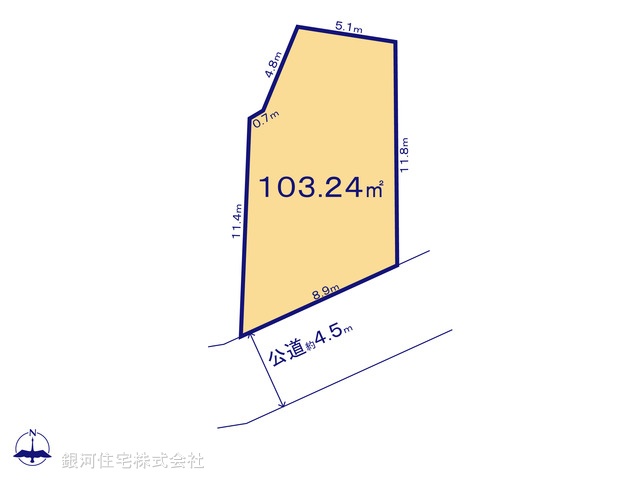 G00397354 東京都中野区中野６丁目 土地 1億6800万円【区画図】