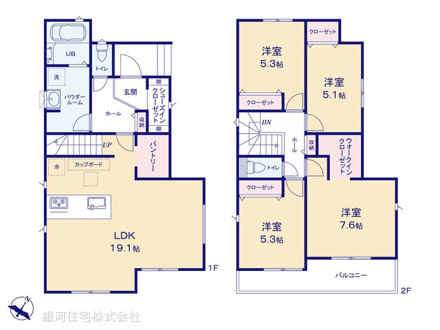G00397368 神奈川県横浜市南区永田北２丁目 新築一戸建て 5490万円【間取図】