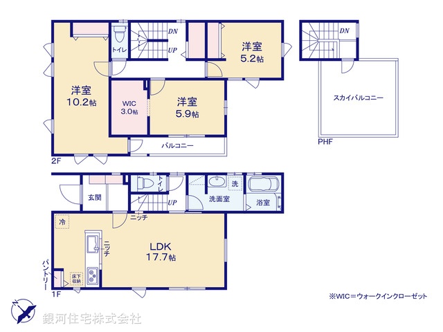 G00397395 千葉県松戸市根木内 新築一戸建て 4680万円【間取図】