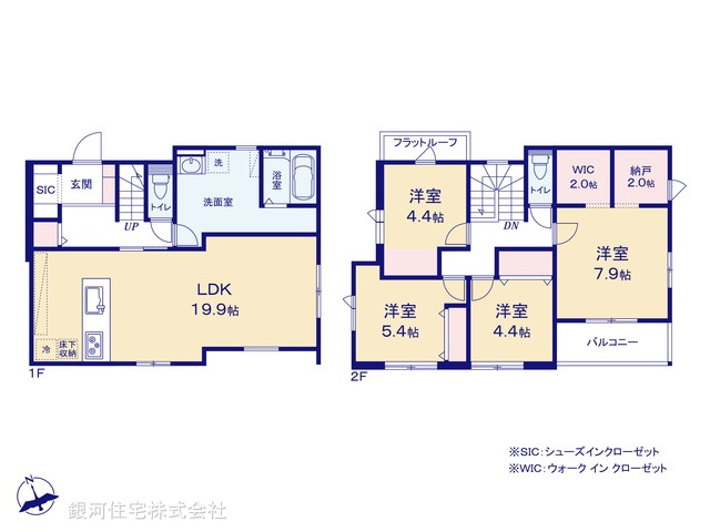 G00397398 千葉県松戸市八ヶ崎３丁目 新築一戸建て 5280万円【間取図】