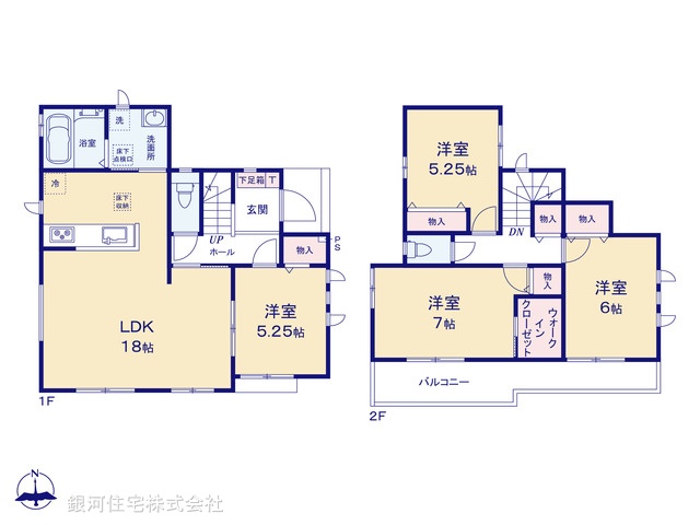 G00397406 千葉県野田市清水 新築一戸建て 3490万円【間取図】