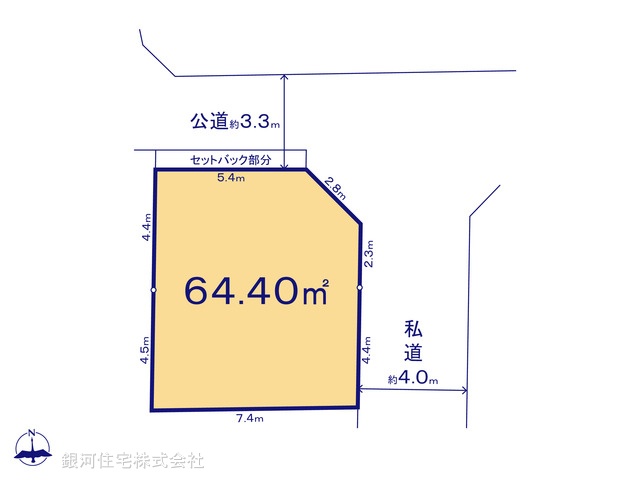 G00397407 東京都葛飾区東堀切２丁目 土地 4990万円【区画図】
