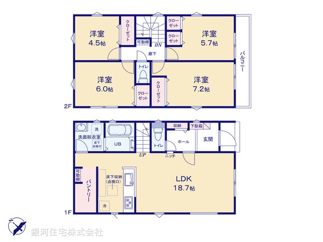 G00397430 千葉県千葉市若葉区みつわ台４丁目 新築一戸建て 3990万円【間取図】