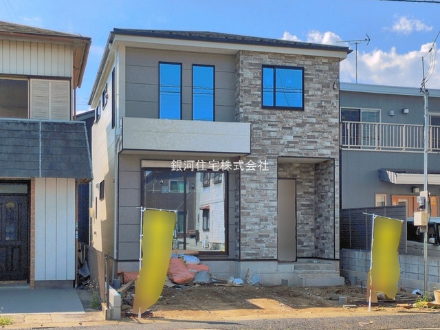 G00397433 千葉県流山市加５丁目 新築一戸建て 4698万円 土地面積124.09m² (約37.53坪) 建物面積111.57m² (約33.74坪) 間取り３ＳＬＤＫ 築年月2026年10月【外観4】