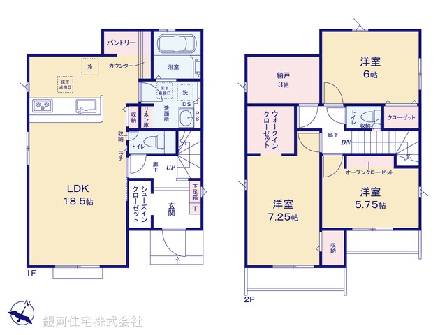 G00397802 東京都羽村市羽加美３丁目 新築一戸建て 3780万円【間取図】