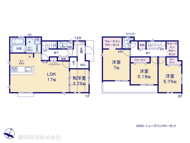 G00397803 東京都八王子市弐分方町 新築一戸建て 3190万円【間取図】