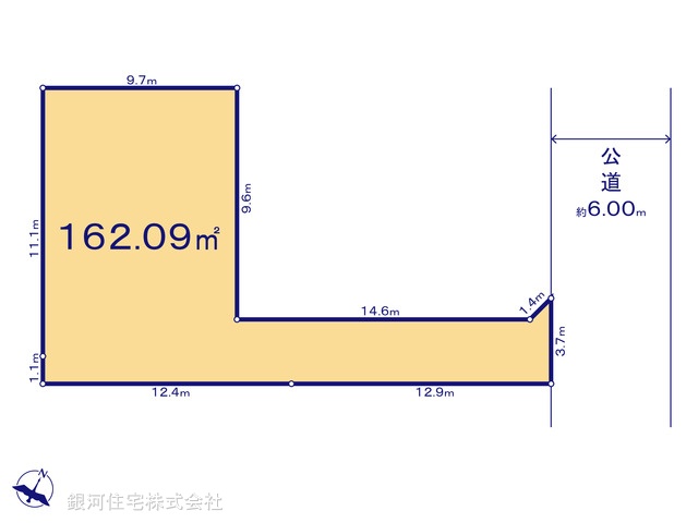 G00397843 東京都羽村市神明台１丁目 土地 3280万円【区画図】