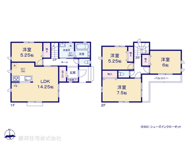 G00397865 埼玉県川越市大字吉田 新築一戸建て 2790万円【間取図】