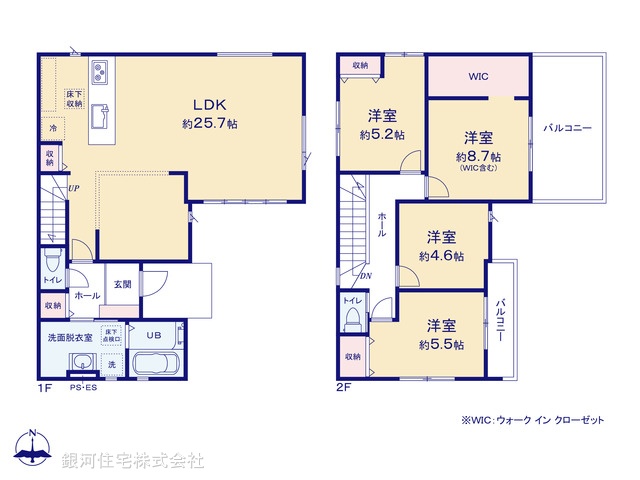 G00397918 埼玉県川越市霞ヶ関北６丁目 新築一戸建て 4499万円【間取図】