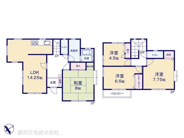 G00397981 千葉県佐倉市江原台２丁目 中古一戸建て 1780万円【間取図】