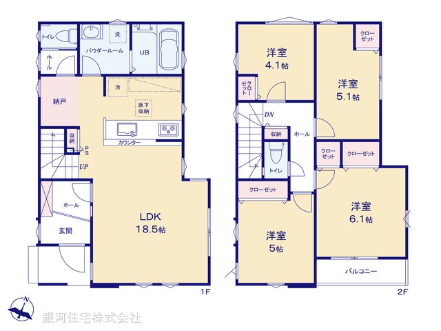 G00397996 東京都東村山市青葉町３丁目 新築一戸建て 4499万円【間取図】