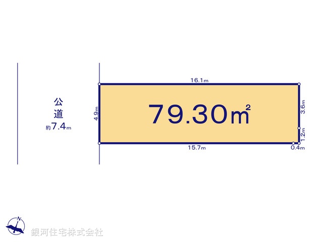 G00398023 東京都足立区西新井４丁目 土地 3480万円【区画図】