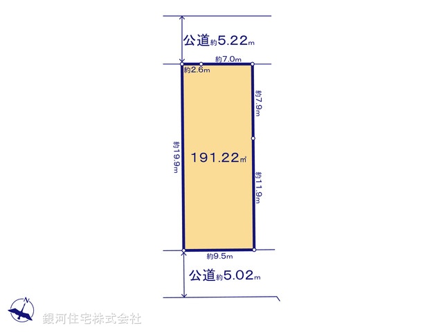 G00398029 神奈川県鎌倉市腰越２丁目 土地 6490万円【区画図】