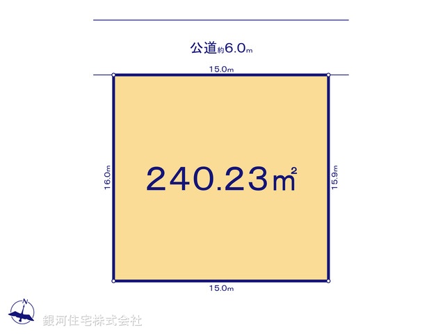 G00398046 東京都日野市平山２丁目 土地 3980万円【区画図】