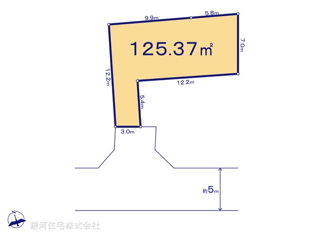 G00398066 神奈川県厚木市下荻野 土地 1730万円【区画図】