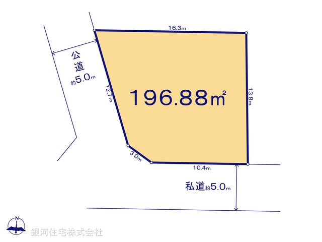 G00398084 東京都八王子市北野台４丁目 土地 2980万円【区画図】