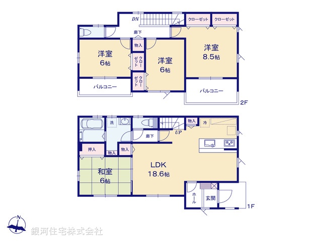 G00398087 埼玉県鴻巣市滝馬室 新築一戸建て 3280万円【間取図】