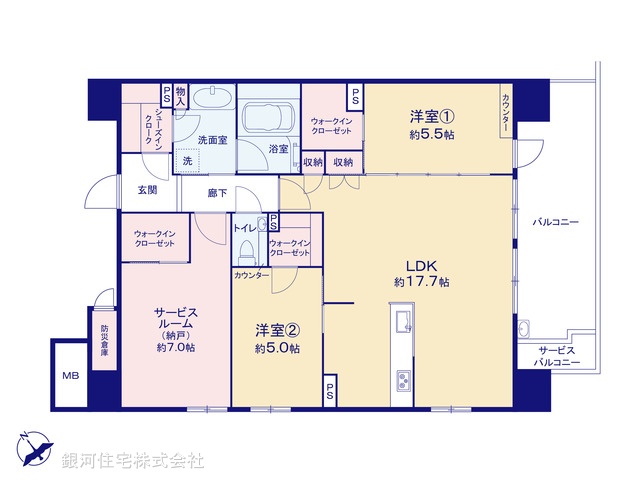 G00398118 神奈川県藤沢市片瀬海岸１丁目 中古マンション 7999万円【間取図】
