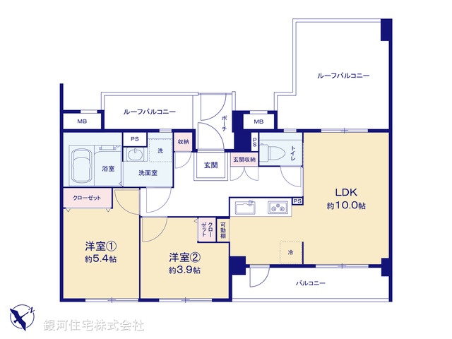 G00398124 東京都杉並区下高井戸３丁目 中古マンション 6690万円【間取図】