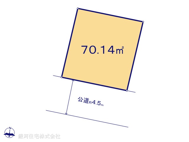 G00398182 神奈川県川崎市川崎区浅田２丁目 土地 3998万円【区画図】