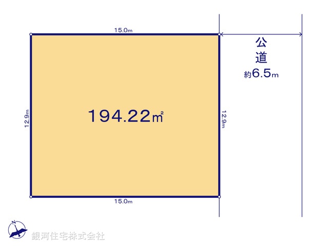 G00398193 神奈川県横浜市栄区鍛冶ヶ谷町 土地 4390万円【区画図】