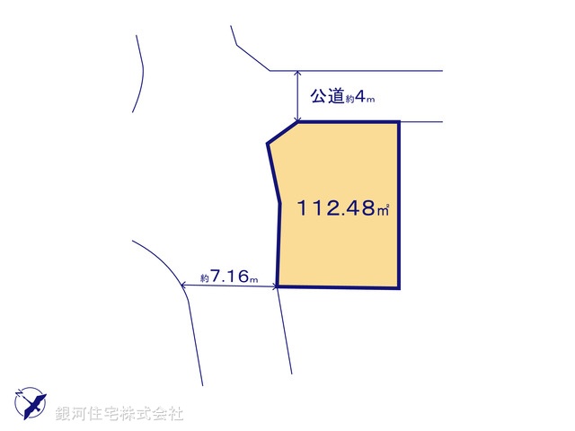 G00398242 神奈川県綾瀬市上土棚南３丁目 土地 2650万円【区画図】